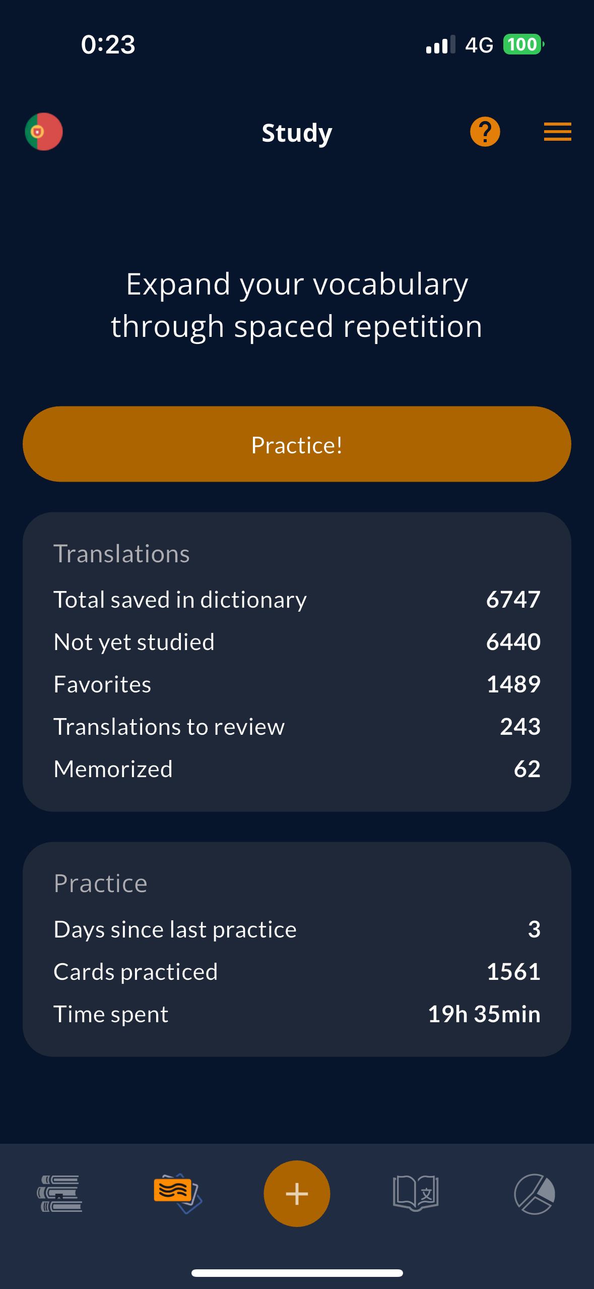 Flashcards from reading
