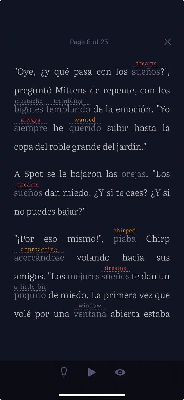 Simple word selection