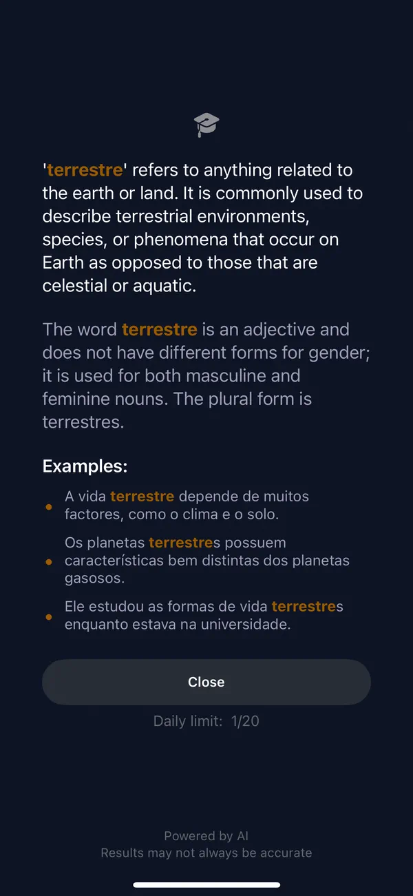 See what words mean in context